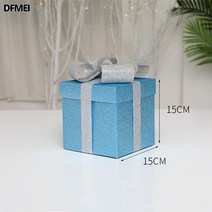 크리스마스 장식품 선물세트 선물상자 크리스마스 트리 장식 쇼핑몰 쇼윈도 진미 장식 소품, 15Cm 블루