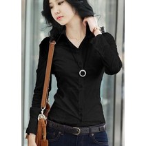 레니본블라우스 2XL 여성용 봄 2021 년 화이트 블라우스 캐주얼 긴팔 레이디 셔츠 블랙