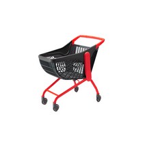 친환경 무소음 대형마트 마트용 100L 플라스틱 쇼핑카트, RED/플라스틱 오토워크 바퀴, 1개