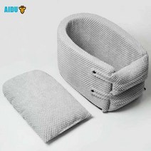 위해aidu 차량용 고양이 애견 강아지 방석 카시트, 그레이-산호벨벳
