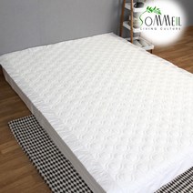 쏘메일 60수 사틴 누빔 단면 침대패드 Q, 상세설명 참조