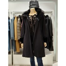 올리비아로렌 폭스퍼 후드 안감 래빗 퍼 코트 VOPKAWWA351