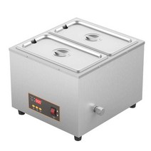 초콜릿 중탕 보온기 멜팅기 반찬 버터 베이킹 가열기, 실버 2 2기통 기계식 3.4리터