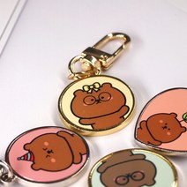 곰돌이 자동차 에어팟 지갑 버즈 키링 주문제작 소량주문 우정템 커플 우정키링