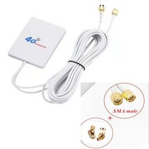 4G LTE 플랫 안테나 와이파이 3M TS9 SMA male crc9 커넥터 화웨이 ZTE 라우터 모뎀 호환 가능 케이블, 03 SMA RP-SMA