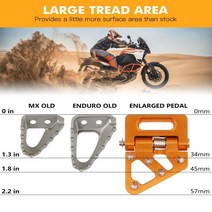 자동차페달 엑셀 브레이크 클러치 nicecnc 리어 스텝 팁 플레이트 ktm 390 790 890 990 950 1050 1090 1190 1290 super Adventure, 주황색