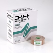 니토덴코 니트리트 키네시올로지 근육 스포츠 테이프 테이핑 가위, 베이지, 12롤, 1개