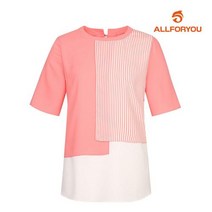 [올포유] [올포유] 여성 줄무늬 반팔 티셔츠 ALTRK4331-403_G