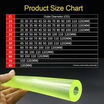 우레탄 폼 보드 단열재 코팅 PU 폴리우레탄 중공 막대 16/18/20/22/25/30/35/40/45 ~ 120mm 튜브 탄성 고무, 01 500mm_13 55x8mm