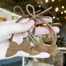 벨벳 곰돌이 머리띠 머리띠 귀엽다 여동생 머리띠 포니테일 고무줄 캐릭터 머리띠