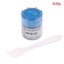 HY510 그레이 CPU 실리콘 컴파운드 열 페이스트 전도성 그리스 방열판 2 개, 02 20g X 1 with scraper
