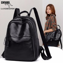DFMEI 대용량 가방 리얼 가죽 백팩 기층 소가죽 고급 중년 여성 가방 엄마 가방