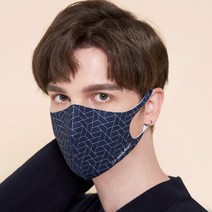 [미국FDA 승인] 본에코 수드래곤 항균마스크 /국내최초 친환경소재(GRS인증) /비말차단+항균 99.9 편한호흡 /빨아쓰는 마스크 /블랙 /항균 마스크, 1개, 1개, 본에코 패턴_네이비M