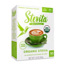 Stevita Organic Stevia - 50 Packets - Stevia Erythritol All-Natural Sweetener No Calories - USDA O, 1