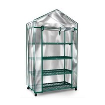 3단 4단 세로형 비닐하우스 실내 미니 온실 스탠딩 창고 비닐 하우스 식물 키우기, 03_2 4단 세로형 비닐하우스