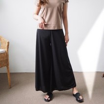 여성 여름 밴딩 와이드 플리츠팬츠 냉장고바지