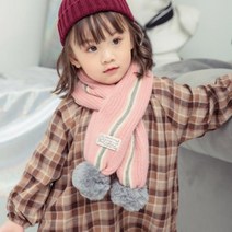 여성목도리 예쁜목도리 미니목도리 쓰리라인 방울 아동목도리/니트/쁘띠 겨울목도리 별의별굿즈