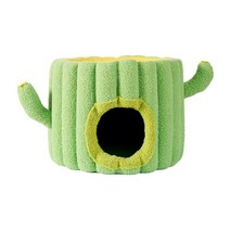 GHSHOP 새끼 고양이 실내 고양이용 사이잘삼이 포함된 고양이 긁기 보드 지원 키티 콘도, 39.5cm×32.5cm, 봉제인형, 녹색