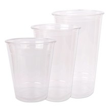 일회용 플라스틱 컵 무지 pp 테이크아웃 아이스 카페 홀더 100개 14온스 16온스 22온스, 자바라검정빨대, 500개