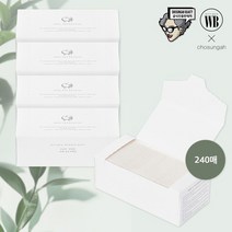 [조성아뷰티] 무표백 청결 순면 코튼 5박스 패키지, 5개, 240개입