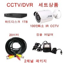CCTV DVR 2채널 풀세트 전선연결단자