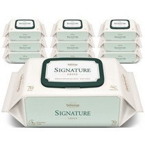 베베숲 시그니처 그린 물티슈 캡형 70매 x 10팩