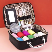 하이로나 반짇고리세트 바느질 실 보관함, 블랙, 1개