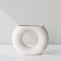 27리빙 인테리어 심플 도자기 유리 화병, 2.원형 베이비 화이트