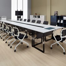[퍼니럭스] 셀더스 플랫 연결식 회의용테이블 1200/1400/1600/1800, 플랫 연결식 회의용테이블 1800, 마블/화이트다리