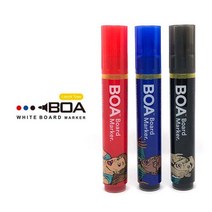 보아 보드마카세트 3본입-액상식/360080/보드마카 BOA마카 보아마카, 흑색3본입
