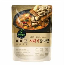 CJ더마켓 간편식 즉석식품 국레시피 탑티어 비비고 시래기 감자탕 국 탕 찌개 밀키트 460G, 11개