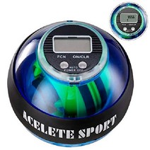 ACELETE 자동 시작 2.0 파워 볼 손목 트레이너 자이로스코프 스피너, 카운트가 있는 파란색