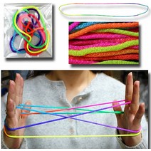 실뜨기 칼라실 손뜨기 놀이때 실뜨기놀이 실뜨기실 사용 소포장, 소포장 실뜨기실 소