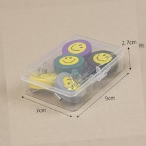 명찰_쇼케이스 명찰고리 스마일 5p세트 릴홀더, 혼합, 5개입 1세트