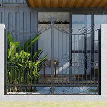 대문 자동문 단독주택 전원주택 전동 철제 주차장 차고 출입문 철재, 옵션2