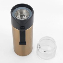 KXH789684내열유리뚜껑 보온보냉 티보틀 400ml 골드 휴대용물병, 본상품
