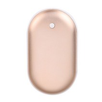 충전식손난로 히터 미니 휴대용 포켓 충전기 겨울 히터 난방, 금 -5000mah