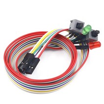 슬림 PC 컴퓨터 마더 메인 보드 전원 케이블 LED 조명 포함 온 오프 리셋 스위치 푸시 버튼 65cm 1 개
