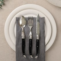 장네론 라귀올 커트러리 테이블 양식기 세트, 블랙, 버터나이프