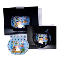 영유아 바다생물교육 어항조명만들기3개 미술치료 유아방문미술 집콕놀이키트