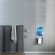 [델리아몰] 친환경 제로아이 접착식 항균 단열벽지 30여가지색상 2.5m/10m/20m, 1508_타탄_메탈실버