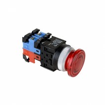건흥전기 1A1B 조광 푸쉬락 버섯형 LED램프 비상 스위치 24V AC DC 25mm KBL25EA-L3C11, 블루 [KBL25EA-L3CB11]