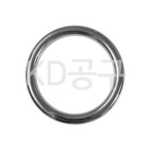 기타 스텐 라운드링 6mm 스테인레스 용접 고리 O 오링 원형 공예용 가죽 끈 케이디공구 KD09, 1개, 내경 60mm