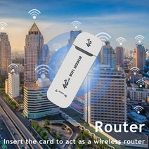 인터넷 라우터 와이파이 4g lte 무선 usb 동글 모바일 광대역 150mbps 모뎀, 없음