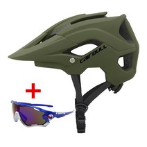 Cairbull 쉴드일체형 초경령 카스크 MTB 로드 자전거헬멧, 10+L(58-62CM)