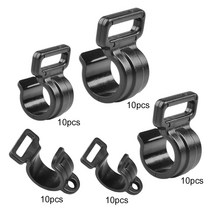 10pcs 블랙 캠핑 캐러밴 천막 바람 C 모양의 버클 로프 클램프 행거 텐트 후크, 05 24x20x17mm