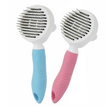 펫 애견 강아지 포메리안 비숑 빗 애견브러쉬 털관리, 블루, 두꺼운바늘