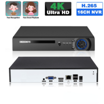 H.265 16채널 NVR 4K IP 웹캠 녹화기 NVR 16CH 운동인 얼굴 검측 CCTV 영상 감시 녹화기 XMEYE, 4T, 미국 플러그