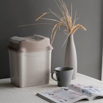 무게로 자동 열림 뚜껑 소형 가정용 휴지통 병원 화장실 공공장소 사무실, 휴지통(6L)