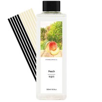 더허브샵 향기마을 대용량 디퓨저 리필오일 500ml, 복숭아